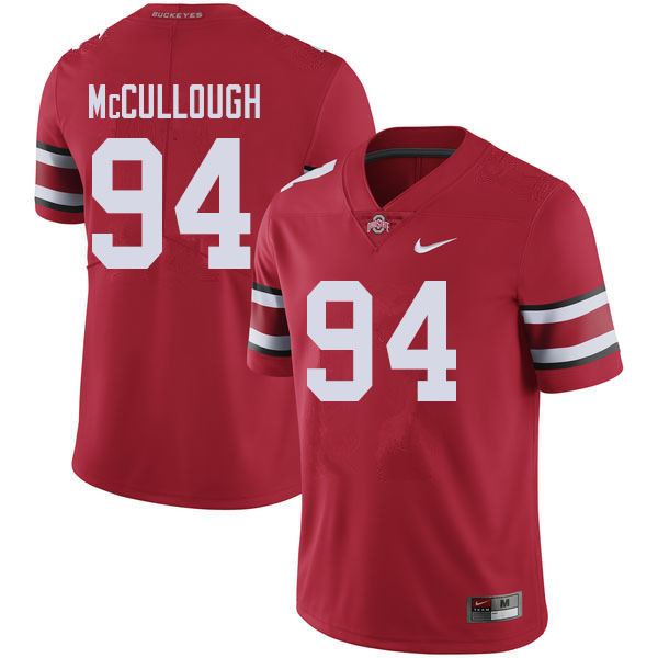 Men #94 Roen McCullough Ohio State Buckeyes College Football Jerseys Sale-Red